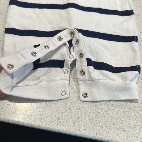 Baby Boys Striped Cotton Jersey Rugby Coveralls 3M - Picture 8 of 8